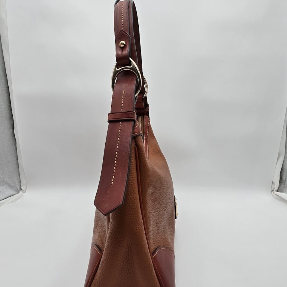 DOONEY & BOURKE REFINED PEBBLE LEATHER HOBO BAG, CARMEL - Picture 4 of 16
